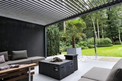 Palm pergola LED strip structuur 2